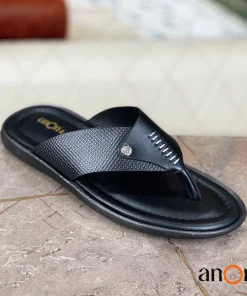 ANON Leather Sandal S101_Black (Size-10/44)