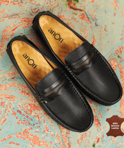 Anon Leather Dot Loafer-L600D (Size-7/41)
