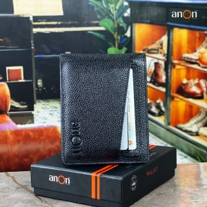 anOn Leather Short Wallet W109_Black