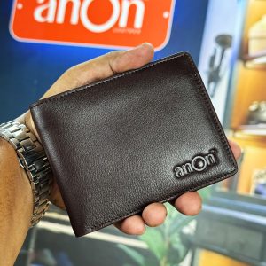 anOn Leather Short Wallet W104_Chocolate
