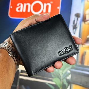anOn Leather Short Wallet W104_Black