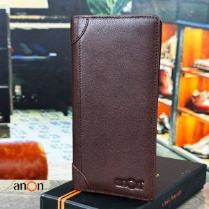 Genuine Leather Smart Long Wallet LW107_Chocolate