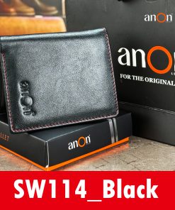 anOn Leather Mini Wallet SW114_Black
